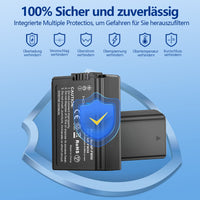 1 x RAW Customer Returns Homesuit NP-FW50 Battery 1300mAh and THREE Slots LCD Charger Kit for Sony ZV-E10, Alpha A6000, A6500, A6300, A6400, A7II, A7RII, A7SII, A7S2, A7R, A7R2, A55, A5100, RX10 Camera 3 Pack  - RRP €39.31