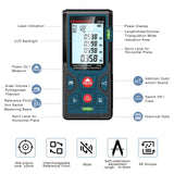 1 x RAW Customer Returns Distance meter, HANMATEK LM100 100M digital laser distance meter with LCD backlight M In Ft with multiple measuring modes such as Pythagoras distance area volume measurements, IP54 - RRP €34.99