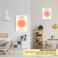 1 x Brand New Magiho 4 Piece Poster Set, Body Mind Soul Heart Aesthetic Room Decor, Aesthetic Decoration Yoga Law of Attraction Manifestation Room Decor Y2K 20 25cm  - RRP €20.4