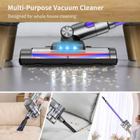 1 x RAW Customer Returns IAB Powerful Cordless Vacuum Cleaner 20KPA, 6 in 1 Rechargeable Cordless Electric Broom, 40 Min Autonomy, Portable Silent Bagless Multicyclonic Vacuum Cleaner for Cars, Sofas, Animals - RRP €108.19