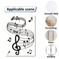 1 x RAW Customer Returns CRASPIRE Musical Notes Wall Stickers PVC Waterproof Self Adhesive Piano Guitar Heart Rectangular 8 Sheets 8 Styles Removable for Window Staircase Home Decor Bedroom - RRP €20.4