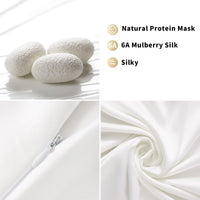 2 x RAW Customer Returns Larlary Silk Pillowcase 75 x 50 cm, 1 Item , 90 Silk, 10 Cotton, Protect Hair, Protect Skin, Promote Sleep White  - RRP €24.0