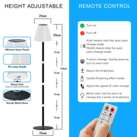 1 x RAW Customer Returns light to hope Solar LED floor lamp dimmable, solar and USB rechargeable outdoor floor lamp with light sensor, warm white and RGB battery solar lamps wireless for indoor, outdoor, waterproof, terraces, garden - RRP €68.76