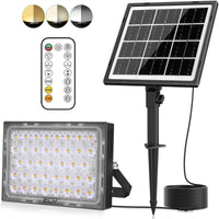 1 x RAW Customer Returns CLY Solar Spotlight Outdoor with Remote Control 30W 2600LM Solar Spotlight 2700K 4000K 6000K 2 Brightness Solar Lamps for Outdoors 2 Dynamic Modes Timing Function 5000mAh Solar Outdoor Light IP66 Waterproof - RRP €35.4