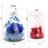 10 x Brand New YUHUAWYH Angel Figurine with Eternal Rose Real Eternal Flower Gifts for Women Mom Birthday Anniversary Mother s Day Valentine s Day,L2,Blue - RRP €204.0