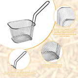 1 x RAW Customer Returns Sporgo 12 pieces French fries basket small stainless steel frying basket, silver French fries basket, basket for fried food, basket with handle, fryer basket for French fries, onion rings, chicken nuggets 1  - RRP €24.86