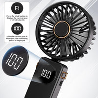 1 x RAW Customer Returns BUERPINKING Mini Handheld Fan Portable USB Rechargeable Black  - RRP €24.0