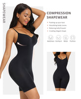 1 x RAW Customer Returns FeelinGirl Shapewear for Women Seamless Full Body Body Shaper Tummy Control Thigh Slimmer Overbust Tummy Control Butt Lifter Shaping Bodysuits Black XL XXL - RRP €35.99