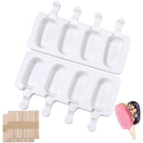 1 x RAW Customer Returns Ice cream molds silicone molds, ice cream stick molds, BPA free cake ice cream baking mold, popsicle molds set, ice cream mold-cake pop ice lolly mold make your own dessert mold - RRP €13.95