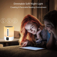 1 x RAW Customer Returns Bluetooth Speaker with Light, Alarm Clock with Light, Touch Dimmable Bedside Lamp, White Noise Machine, RGB Color Changing Portable Speaker Atmosphere Table Lamp Gifts for Girls Kids Boys - RRP €39.99