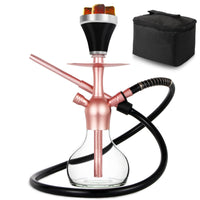 4 x RAW Customer Returns REANICE 14 Shisha Hookah Set, Portable Premium Shisha with Protective Cover, Silicone Stainless Steel Smoking Bowl, Stainless Steel Charcoal Rack - RRP €150.72