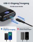 1 x RAW Customer Returns INIU External battery 20 W, PD3.0, QC4.0, fast charging, 20,000 mAh, LED display, external battery, 3 USB C outputs, for iPhone 12 and 11, Airpords, Samsung S20, Huawei, Xiaomi, Oppo, iPad, tablet and more - RRP €30.24