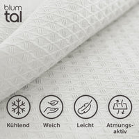 1 x RAW Customer Returns Blumtal cooling blanket 150x200 cm - summer blanket bamboo - Oeko-TEX certified cooling blanket as sofa blanket summer travel blanket - cooling blanket bed - self-cooling blanket - bamboo blanket cold blanket - Ivory - RRP €25.2