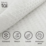 1 x RAW Customer Returns Blumtal cooling blanket 150x200 cm - summer blanket bamboo - Oeko-TEX certified cooling blanket as sofa blanket summer travel blanket - cooling blanket bed - self-cooling blanket - bamboo blanket cold blanket - Ivory - RRP €25.2