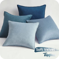 1 x RAW Customer Returns Topfinel 40x40 cushion cover blue set of 4 velvet cushion covers cushion cover decorative cushion cover sofa cushion decorative cushion decoration for sofa bedroom living room balcony children fluffy color gradient - RRP €19.52