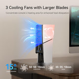 5 x RAW Customer Returns Fan for PS5 Slim, KIWIHOME PS5 Slim Fan with Auto Speed Adjustment, Quieter Cooling Accessories with LED Light and USB3.0 Hubs, for PS5 Slim Disc and Digital Editions - RRP €115.0