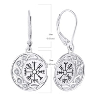 1 x RAW Customer Returns JO WISDOM hanging earrings 925 sterling silver moon earrings for women - RRP €78.04