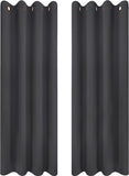 1 x RAW Customer Returns Utopia Bedding blackout curtains with eyelets thermal curtain set of 2 140 x 245 cm, grey heat and cold insulating and soundproof curtain opaque for living room, bedroom office - RRP €27.53