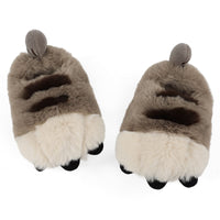 1 x Brand New CHEERFUL MARIO Winter Children s Animal Slippers Warm Plush Slippers for Cute Girls and Boys Non-Slip Brown Paw 23 24 EU - RRP €19.28