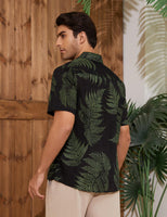 1 x RAW Customer Returns Yuson Girl Hawaiian Shirt Men s Funky Hawaiian Shirt Short Sleeve Vintage Printed Shirt with Buttons Printed Vacation Beach Shirt Casual Hawaiian Shirt Men Green Print, XL  - RRP €22.29