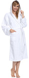 1 x RAW Customer Returns Ladeheid Bathrobe 100 Cotton Women s Home Clothing LA40-102 White P01 Density 450 , S  - RRP €40.33