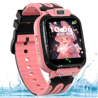 1 x RAW Customer Returns clleylise Smartwatch Children, Children s Smartwatch with GPS and Phone Voice Chat, SOS IP68 Waterproof Game Camera Alarm Clock Touchscreen, Smart Watch for Boys Girls 4-16 Years Student Gift Pink  - RRP €30.24