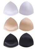 1 x RAW Customer Returns eBoot Bra Pads Bikini Pad Bra Inserts Push-up Pad, 3 Colors, Triangular Shape, 3 Pairs - RRP €19.59