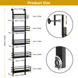 1 x RAW Customer Returns OriwarE Adjustable 5 Tier Pantry Organizer, Spice Rack, Slim Hanging Shelf for Kitchen Storage and Organization - RRP €39.99