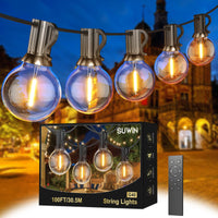 1 x RAW Customer Returns LED fairy lights outside 30M - outdoor fairy lights light bulbs with 50 2 dimmable bulbs weatherproof warm white, fairy lights outside power with remote control for terrace balcony garden camping - RRP €59.99