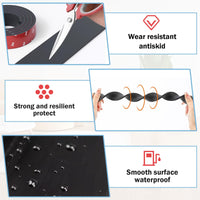 1 x RAW Customer Returns Rubber Strip Self-Adhesive, 3.2m L x50mm W x3mm D Anti-Slip Rubber Self-Adhesive, Rubber Adhesive Tape, Rubber Strip Neoprene for DIY Seals, Floor Coverings, Protection, Buffering, Anti Vibration Slip - RRP €19.98