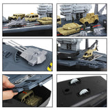 1 x RAW Customer Returns deAO model ship aircraft carrier with small model airplanes, truck, tank, submarine, battleships and action figures included - RRP €39.61