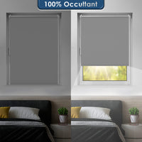 1 x RAW Customer Returns Homland Blackout Blind without Drilling 50x120cm, Light Gray Blackout Curtains with Silver Coating, Thermal Insulated, Simple Installation, for Bedroom, Living Room, Kitchen, Bathroom - RRP €23.59