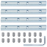 2 x RAW Customer Returns Section connector aluminum profile connector 45x45 aluminum profile 4 pieces profile connector for 45X45 slot 8 profiles screws profile connector for construction profiles aluminum profile - RRP €36.28