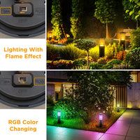 1 x RAW Customer Returns Ainostone Solar Torches 4 Pack Solar Garden Torches RGBW Solar Lamps with Realistic Flickering IP65 Waterproof Solar Lights Color Changing 2 Lighting Modes for Outdoor Garden Lawn Patio Balcony Path - RRP €39.99