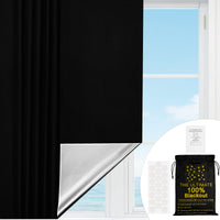 1 x RAW Customer Returns Window blackout 3m x 1.45m, 100 curtains opaque sun protection roof window blackout film, travel blackout blind without drilling darkening blackout fabric with 30 suction cups - RRP €22.18