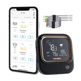 1 x RAW Customer Returns Inkbird IBT-26S meat thermometer, Bluetooth 5.1 signal 70m and WIFI 2.4G, thermometer with 4 temperature sensors, magnetic holder, USB rechargeable, grill thermometer for kitchen oven grill BBQ smoker - RRP €55.07