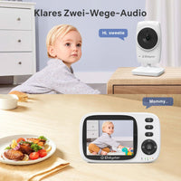 1 x RAW Customer Returns Babystar Babyphone with Camera, 3.2 Inch Video, Night Vision, Temperature Monitoring, Two-Way VOX Module, Rechargeable 2100mAh, 2.4GHz Baby Monitor, Ideal for Parents, - RRP €59.99