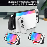 1 x RAW Customer Returns HEIYING Switch OLED Case for Nintendo Switch OLED, Dockable Case Compatible with Nintendo Switch OLED and Ergonomic TPU Grip Case for Joy-Con Controller Black  - RRP €20.4