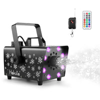 1 x RAW Customer Returns Snow Machine, Hakuta 800W Snow Machine with 8 LED RGB Lights, 13 LED Light Colors and 2 Remote Controls, Perfect for Halloween, Christmas, Wedding, Parties and DJ Stage - RRP €87.44