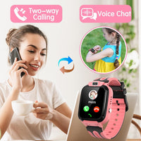 1 x RAW Customer Returns clleylise Kids Smartwatch, Smartwatch Children with GPS and Phone Voice Chat, SOS IP68 Waterproof Game Camera Alarm Clock Touch Screen, Smart Watch for Boys Girls 4-16 Years Purple  - RRP €26.21