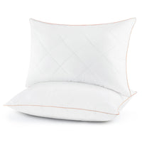 1 x RAW Customer Returns puredown goose down pillows, 2 pieces, 100 cotton, down-proof cover, anti-mite, white, 48x74cm - RRP €47.28