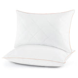 1 x RAW Customer Returns puredown goose down pillows, 2 pieces, 100 cotton, down-proof cover, anti-mite, white, 48x74cm - RRP €47.28