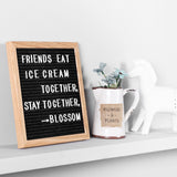 1 x RAW Customer Returns Rose Kuli Felt Letter Board, Felt Wooden Back with 352 Letters and Numbers, Equipped with Scissors, Linen Bag, Wooden Support Frame, Unique Expression 25x25 cm - RRP €28.99