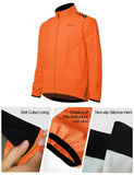 1 x RAW Customer Returns INBIKE Cycling Jacket Men Summer Winter Waterproof Breathable Rain Jacket Raincoat Bicycle Cycling Running Jacket Rain Light Spring Autumn Orange XL - RRP €49.1