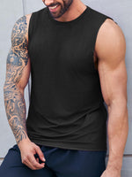 1 x RAW Customer Returns Tank Top Men, Sleeveless Muscle Shirts Gym Sports Undershirt Men T Shirt Men Fitness Tank Tops Tee Top for Men Black L - RRP €20.16