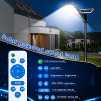 1 x RAW Customer Returns Kingwen Solar Street Light with Photovoltaic Panel, Solar Outdoor LED Lights with Remote Control, 6500K 360LEDS Cold White Solar Street Light IP65 Waterproof - RRP €135.99