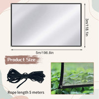 1 x RAW Customer Returns Waterproof Transparent Tarpaulin, Fabric Tarpaulin with Eyelets and Rope, Foldable Awnings and Weather Resistant Tarps, for Garden Furniture Plant Greenhouse Hutch Roof 3x5m  - RRP €42.3