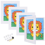 1 x Brand New Veelot 4 Sets Picture Frames Children s Drawings A4 Front Opening Interchangeable Children s Art Frames for Children Art Projects School Work Craft A4 Wall Art White 4 Set  - RRP €57.47