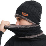 1 x Brand New Konphat Winter Hat Knitted Hat Men s Winter Beanie Hat Loop Scarf Women s Hat with Thick Fleece Lining Warm Unisex Beanie Hat Winter Scarf for Gifts A - Red  - RRP €13.24