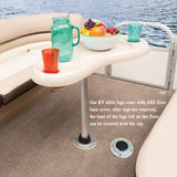 1 x RAW Customer Returns DarkSwan Removable Table Feet, Aluminum Alloy Swivel Table Legs, Motorhome Camping Table Legs, Table Base for Motorhome Boat Yacht, 66cm - RRP €159.99